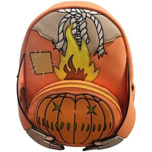 Loungefly Trick 'R Treat Flaming Pumpkin Head Sam Light Up Glow‎ in the Dark NWT